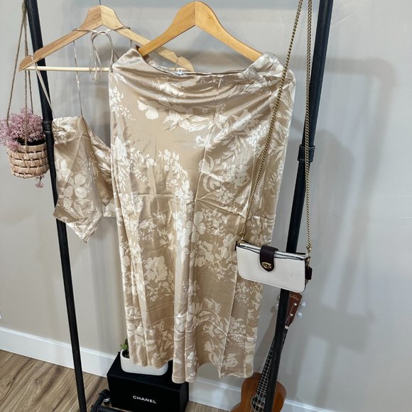 Reformation Beba 🕸Silk🕸 Two Piece | Sable 🎉SALE🎀 NEW - Picture 15 of 16